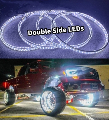 double side white wheel light