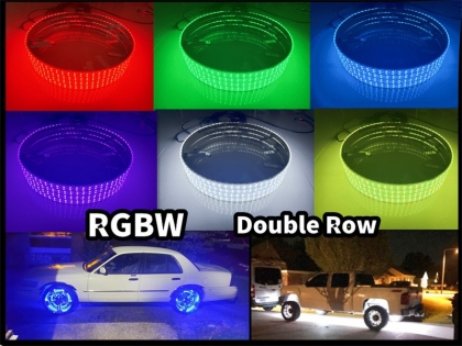 double row rgbw 15.5 car lights