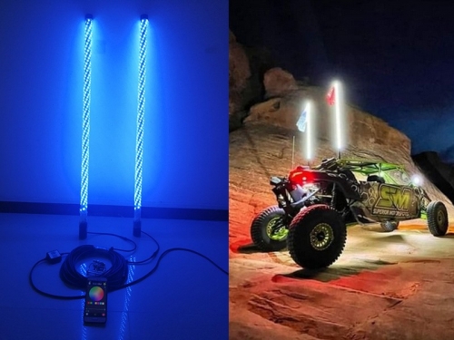 4FT RGB Chasing LED Whip Lights LED Offroad Lights