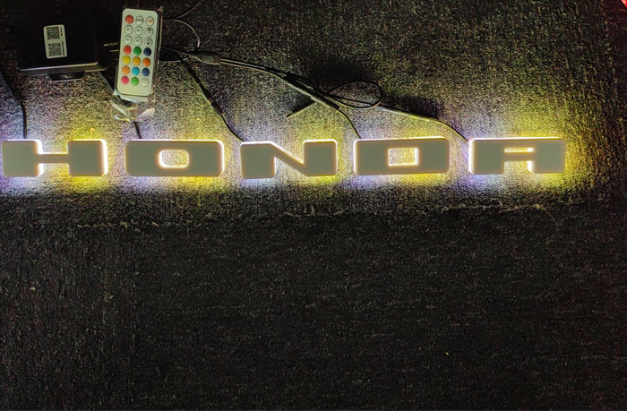 Honda LED Letter Badges Light Up Your Vehicle