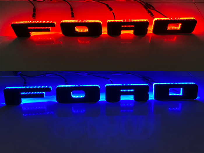 Ford Ranger LED Letter Badges All Color Chasing Flowing